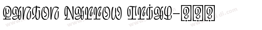 Panton Narrow Trial字体转换